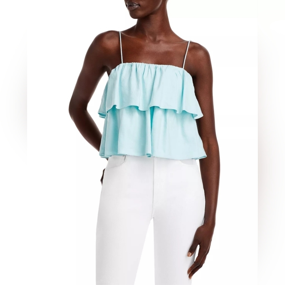 Alice and Olivia Marylynn Ruffled Crop Top, Size 8‎